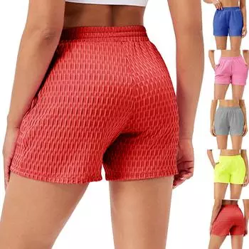 Байкерские шорты с высокой талией для женщин-спортивные шорты для тренировок, йоги, тренажерного зала и танцев L серый