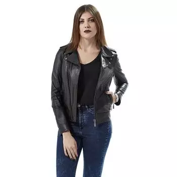 Байкерские женские кожаные куртки