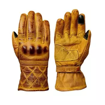 Байкерские зимние мотоциклетные кожаные перчатки из козьей кожи с бриллиантами и винтажным сенсорным экраном для холодной погоды (ЁШИ) Перчатки, Перчатки, Перчатки, Кожа, Стежка,