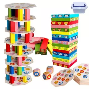 Bajoy 5in1 Board Balance обучающая настольная игра, в которую взрослые могут играть, балансируя, башня с футляром для хранения и японской инструкцией по эксплуатации в комплекте Игра, Игра,