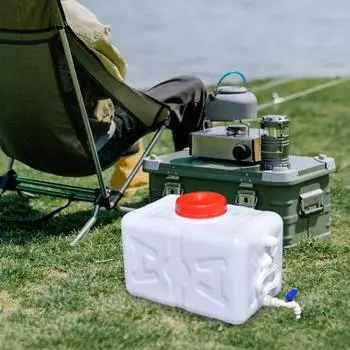 Бак для хранения воды объемом 15 л/3,96 галлона, контейнер для воды с краном, кувшин для воды для кемпинга, портативный аварийный резервуар для воды для кемпинга, походов, ураганов