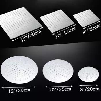 BAKALA Круглая и квадратная 8/10/12 дюймовая лейка для душа из нержавеющей стали, смеситель для душа для ванной комнаты, ультратонкая лейка для душа LC1010