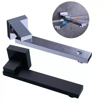 BAKALA Solid Bass настенный настенный излив для душа квадратно-круглый излив хромированная отделка латунный излив складной на 180 градусов