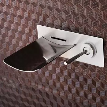 BAKALA Water Power Led смеситель для ванной комнаты, меняющий температуру цвета, светодиодный водопад, настенный смеситель для раковины в ванной комнате LH-8085 зелёный