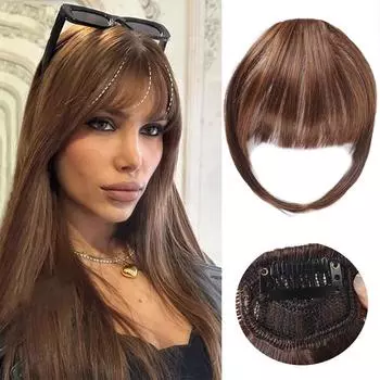 Бакенбарды, воздушные челки, парики, женские синтетические парики, невидимые и не оставляющие следов, легко носить, натуральные и подходят для любого случая