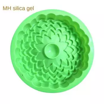 Baking Mold Cake Baking Easy To Clean Flexible And Durable Home Supplies Mold Sunflower Silicone Widely Used Suitable For Baking зелёный