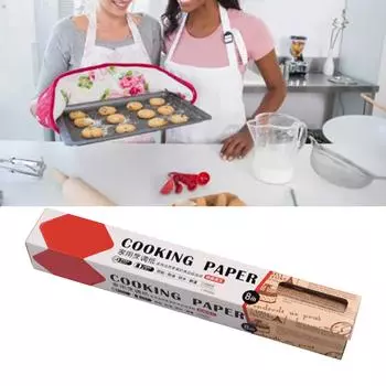 Бумага для выпечки пищевая водонепроницаемая Oi Proof удлиненная газетная бумага для упаковки хлеба для кухни 8 м/26,2 фута удлиненная коричневая