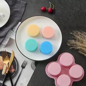 Baking Silicone Mousse Cake Silicone Mold Cylindrical 4 Molds Dessert Food Mold Baking Tools silicone molds for baking cake mold