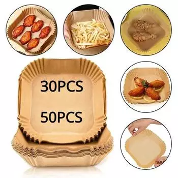 Baking Supplies Air Fryer Paper Plates Pastry Non-stick Baking Mats Food Grade Bakeware Kitchen Dining Bar Home Garden