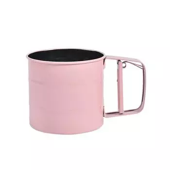 Baking tools Flour sieve Stainless steel semi-automatic hand-cranked flour sieve Glutinous rice flour coffee powder sieve розовый