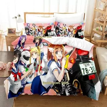 Bakuon!! Bedding Set Single Twin Full Queen King Size Bed Set Adult Kid Bedroom Duvetcover Sets 3D Print Anime Bed Sheet Set 70x133cm 2pcs