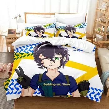 Bakuon!! Bedding Set Single Twin Full Queen King Size Bed Set Adult Kid Bedroom Duvetcover Sets Print Anime Bed Sheet Set 70x133cm 2pcs