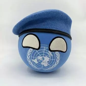 Бал ООН с голубым беретом, польский бал национальный бал плюшевая кукла двухмерная анимация периферия Diameter 20CM