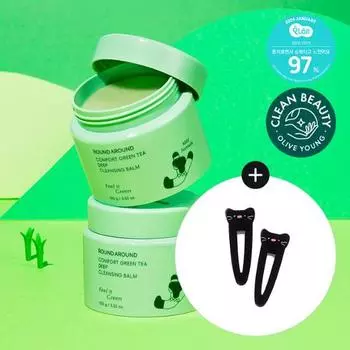 Бальзам для глубокого очищения Round Around Comfort Green Tea 100 г, 2 вида (Выберите 1 из 1) (Бесплатная булавка «Мяу» или лопаточка «Гуаша») Chestnuts 100g+Nyannyangpin