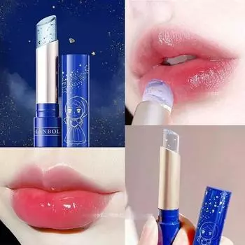 Бальзам для губ 24K, согревающая, увлажняющая, увлажняющая, увлажняющая помада, студенческая помада высокого внешнего вида