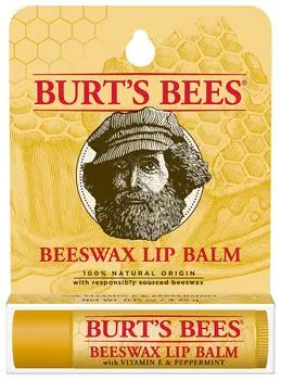 Бальзам для губ Bees с пчелиным воском [официальный] Burt s (Освежающая мята/4,25 г) Без добавок