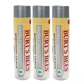 Бальзам для губ Burt s Bees Ultra Conditioning, кокосовое масло, 3 упаковки