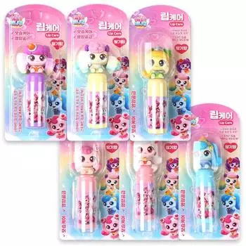 Бальзам для губ Catchtinipping Lip Care со вкусом клубники 6 видов, 1 набор, 3,8 г