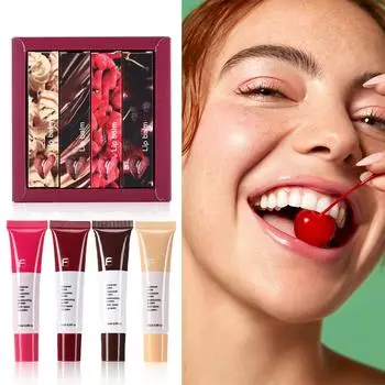 Бальзам для губ Lip Glaze Увлажняет губы Увлажняющий Питательный Уход за губами Lip Fruit Lip Glaze Стойкое увлажнение. One Size красный