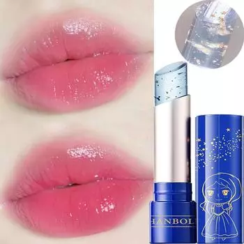 Бальзам для губ, меняющий цвет, длительный ремонт, прозрачная помада, питает, увядает, уход за морщинами на губах 01#