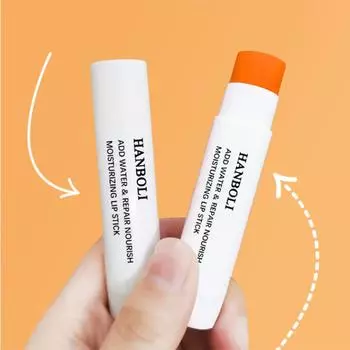 Бальзам для губ, меняющий цвет, увлажняющий и увлажняющий, против растрескивания, губная помада, меняющая температуру One Size оранжевый