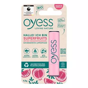 Бальзам для губ Oyess Super Fruit Naturally Derived Увлажняющий Увлажняющий Увлажняющий Губ (4.8g)/Органический