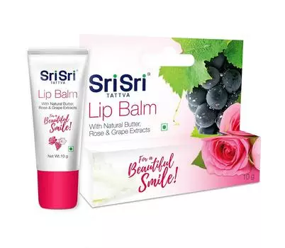 Бальзам для губ с экстрактом Розы и Винограда (10 г), Lip Balm, Sri Sri Tattva