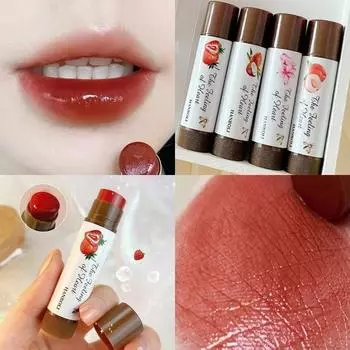Бальзам для губ с фруктовым вкусом, увлажняющий, питательный, разбавляющий линии губ, меняющий цвет бальзам для губ, фруктовая глазурь для губ, антипригарная чашка, увлажняющий, растрескивающийся бальзам для губ