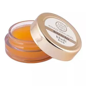 Бальзам для губ с Персиком, Пчелиным воском и Мёдом (5 г), Peach Lip Balm - With Beeswax and Honey, Khadi Natural 6.375