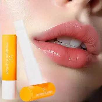 Бальзам для губ с витамином С, длительное увлажнение, хороший помощник для предотвращения сухости осенью и зимой, подходит для всех типов кожи 1PC