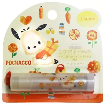 Бальзам для губ Santan Sanrio Pochacco с ароматом лимона 2 г, увлажняющий популярный бальзам для губ с маслом ши, милый детский подарок