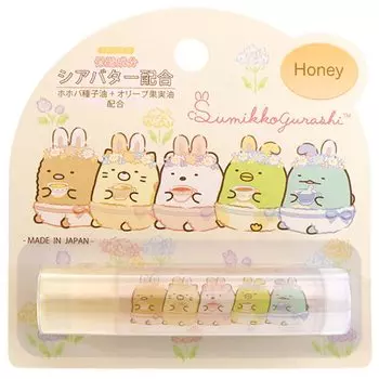 Бальзам для губ Santan Sumikko Gurashi с медовым ароматом 2 г, увлажняющий популярный бальзам для губ с маслом ши, милый детский подарок, 1 шт.