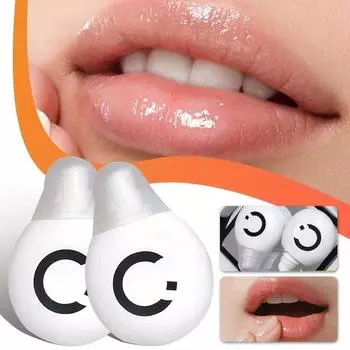 Бальзам для губ со сквалановой лампочкой Портативная увлажняющая отшелушивающая маска для губ смягчает кутикулы и осветляет морщины вокруг губ