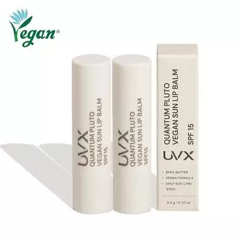 Бальзам для губ UVX Quantum Pluto Vegan Sun, 2 упаковки, 3,3 г