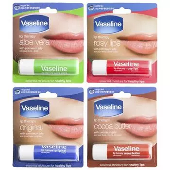 Бальзам для губ Vaseline Lip Therapy, алоэ вера, 4,8 г, 4 шт.