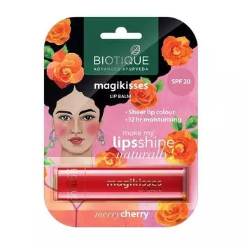 Бальзам для губ Вишенка (4 г), Magikisses Lip Balm Merry Cherry, Biotique