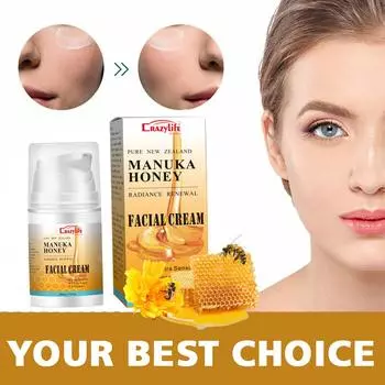 Бальзам для лица, глаз и тела Увлажняющий мед и пчелиный воск Для очень сухой кожи Для зудящей кожи, кожи, склонной к розацеа и экземе, темные круги 50г жёлтый