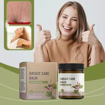 Бальзам для ухода за грудью, органическая травяная мазь для лимфатического массажа и здоровья груди, способствует H114g/4.oz белый