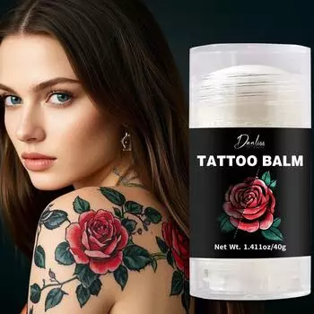 БАЛЬЗАМ ДЛЯ ТАТУИРОВОК - предотвращает обесцвечивание чернил и возвращает им цвет - быстро впитывается, 40 г