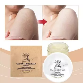 Бальзам с медом и говяжьим жиром, защитный барьер кожи, антивозрастной уход за чувствительной кожей, глубокое питание One Size