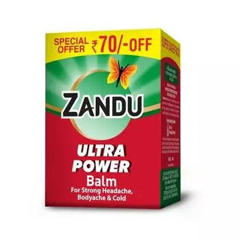 Бальзам Zandu Ultra Power | Для снятия сильной головной боли, болей в теле и простуды | Уход за костями, суставами и мышцами | 50 мл