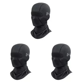 Балаклава лыжная маска термо зимняя шарф маска для катания на сноуборде (черный)