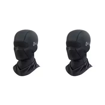 Балаклава лыжная маска термо зимняя шарф маска для катания на сноуборде (черный)