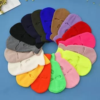 Балаклава, маска на Хэллоуин, шапка, кепки для вечеринки, мотоцикла, велосипеда, езды на велосипеде, унисекс, сохраняют тепло, спортивные шапочки, вязаная шапка One Size синий