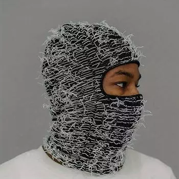 Балаклава, потертая лыжная маска, вязаные шапки, шапки Skullies, эластичная шапка, зимняя теплая маска для лица, лыжные шапки