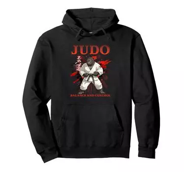 Balance and Control Grappling Judoka and Judo Gorilla Hoodie - чёрный