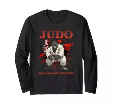 Balance and Control Grappling Judoka and Judo Gorilla Long Sleeve - T-Shirt чёрный