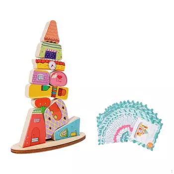 Balance Puzzle Colorful Blocks Children Educational Stacking Toy Wooden Game