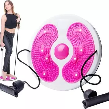 Балансировочная доска Waist Disc с завязкой Waist Whisper Body Shaping Waist Twis-ting Disc Fitness Turntable Waist Wriggling Plate для домашних тренировок розовый