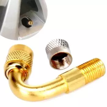 Балансировочный велосипедный клапан надувная удлинительная трубка 45 ° 90 ° 135 ° надувная насадка для моноцикла удлинительный стержень автомобильный локтевой удлинительный наконечник золотой